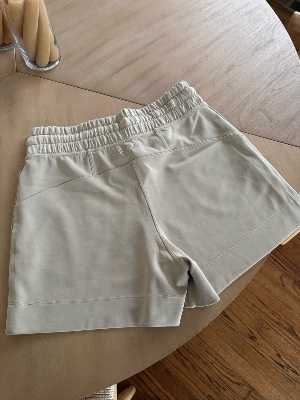lululemon athletica Cream Elastic-Waist Athletic Shorts